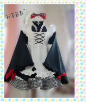 Maid Alices wind maid outfit Cute department value 4-piece set of large sleeve maid outfit