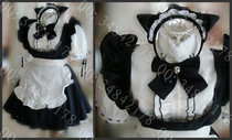 Cosplay cat ear maid outfit super sweet bell 5-piece set genuine anime maid system