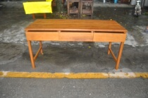 Myanmar teak wood desk