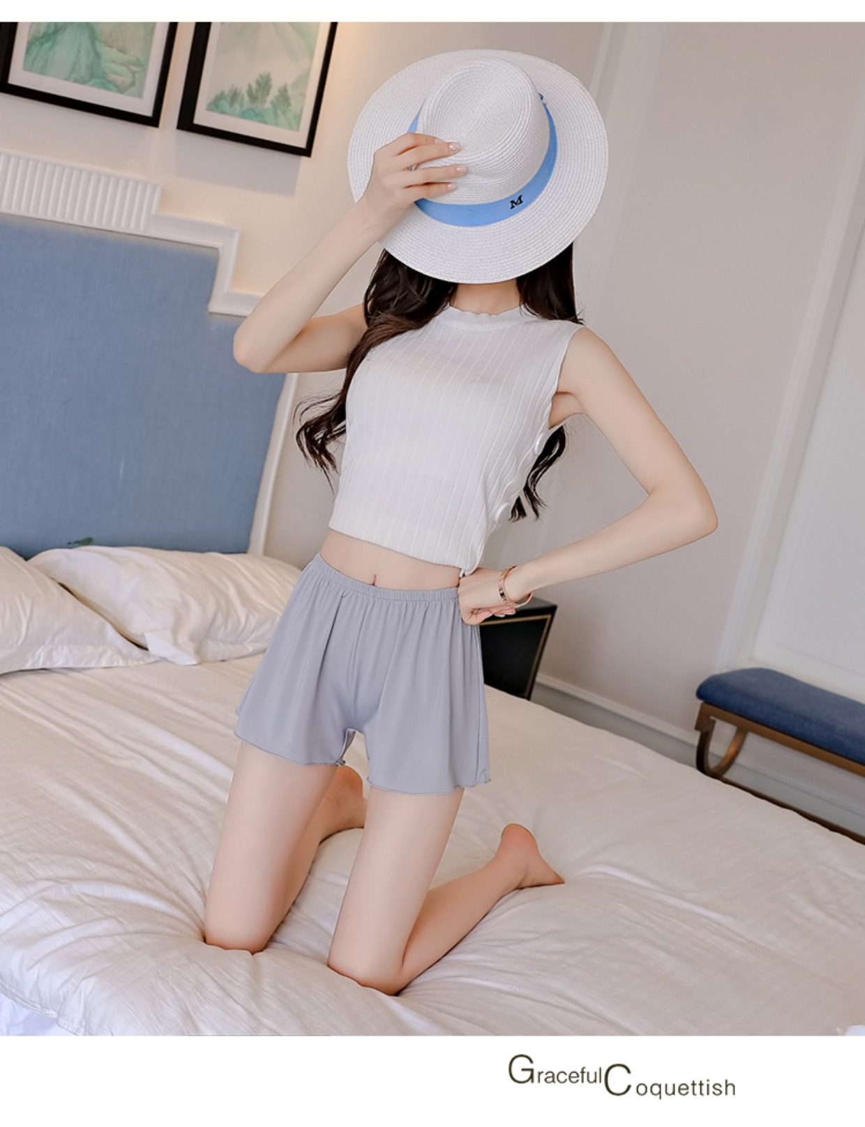 Quần an toàn chống ánh sáng bên trong và bên ngoài mặc quần legging nữ ba điểm mùa hè mỏng phần nhà rộng cỡ mỡ mm bảo hiểm quần short rộng quần thể thao nữ 