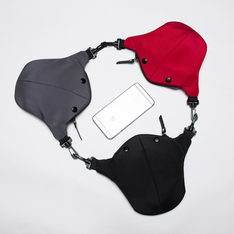 Net red tides Ins creative personality Cell phone Package children Single shoulder bag Men's new inclined cross Mini small packet chest bag Female