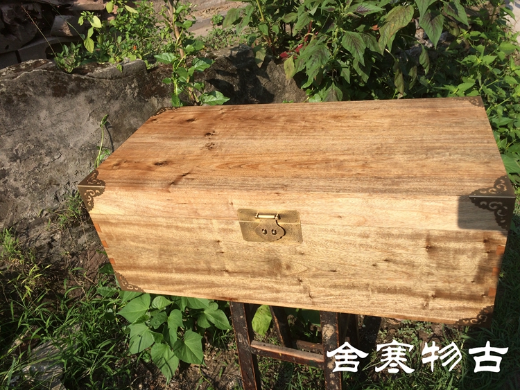 (Customized) Sichuan Xiaoye Zhennan Old stock Golden Silk Nanmu large box storage box Sub-word painting clothing containing box-Taobao