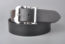 New 304 shiny stainless steel pin buckle cowhide belt men and women casual belt head layer cowhide belt