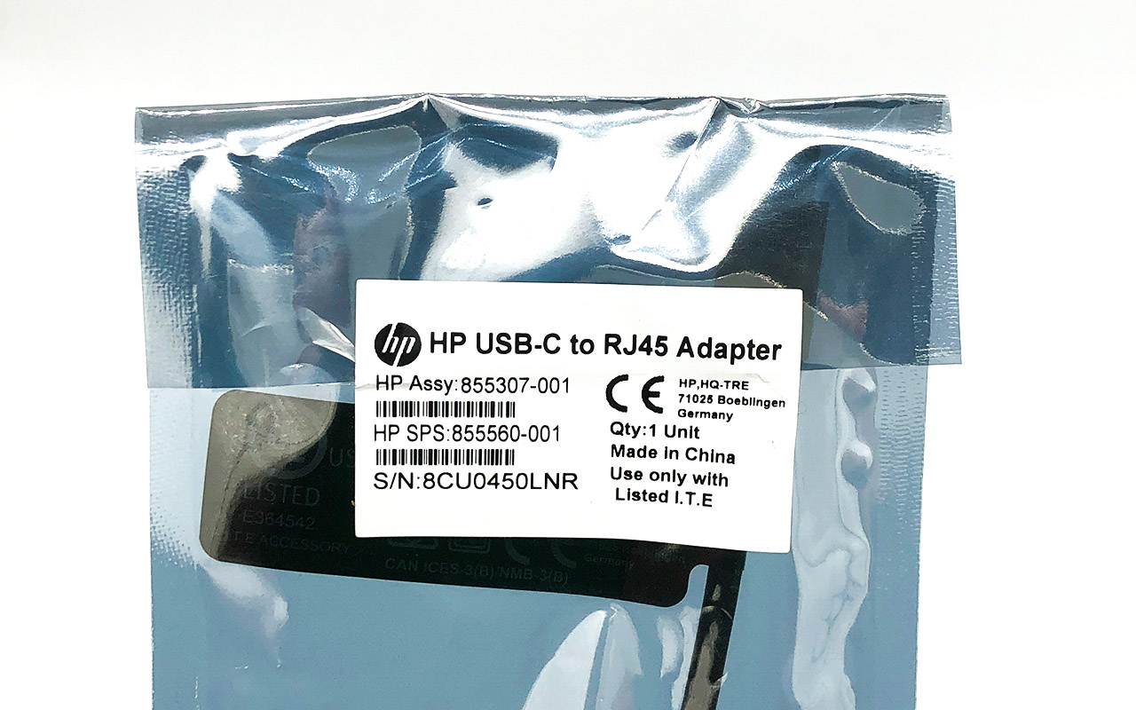 全新惠普hp USB-C to RJ-45千兆网卡 转接器Adapter Cable PN 855307-001 855474-001 SPS 855560-001 RTL8153-03 USB Type-C to RJ-45 Adapter