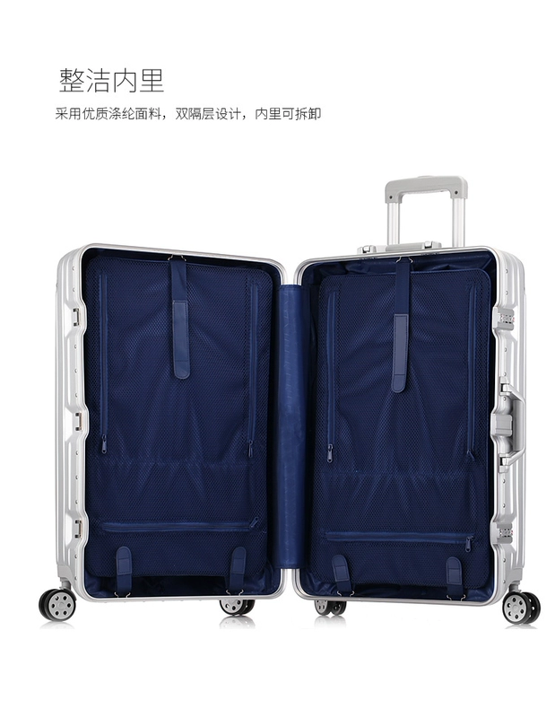 Sup trường hợp xe đẩy trong vali khung nhôm bánh xe phổ pc travel box tùy chỉnh gói mật khẩu nam giới và phụ nữ triều graffiti túi