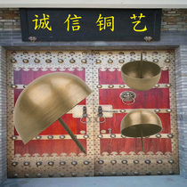 Antique door pure copper bubble nail Solid wood door decorative round head drum nail Mushroom cap nail Chinese ancient garden full copper nail