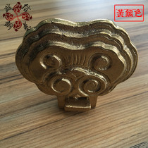 Chinese antique Xiangyun plaque holder Vintage Ruyi hanging plaque Classical picture frame accessories pure copper hook old-fashioned plaque hanging bracket