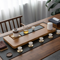  Solid wood tea tray tray drainage storage and drainage Kung Fu tea set Wu Jinshi tea table simple household tea sea large