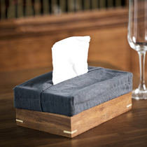  Tea ceremony accessories Tissue box Simple modern paper box Household creative living room coffee table solid wood storage box Car box