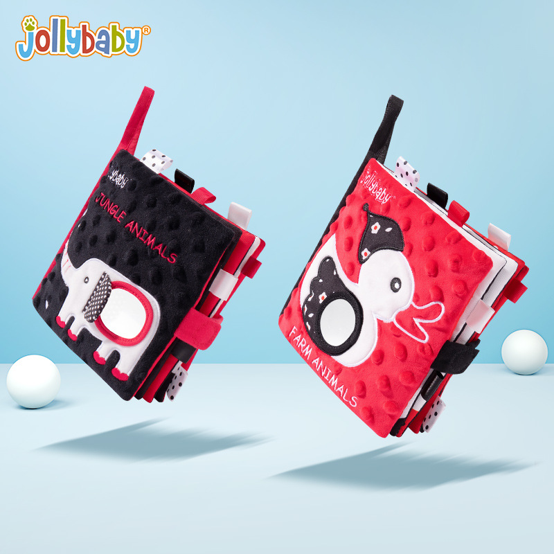 jollybaby baby early teach boob book ripping without rotten solid baby puzzle toy can bite the paper visual excitation