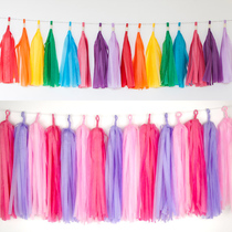 Paper tassels A pack of 5 Wedding banquet Childrens treasure Birthday party Christmas 61 dress up decoration decoration supplies
