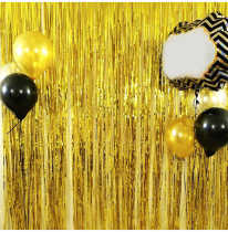 Birthday party dress-up supplies Sparkling rain curtain balloon year-old hundred days background decoration wedding room tassel 2 meters