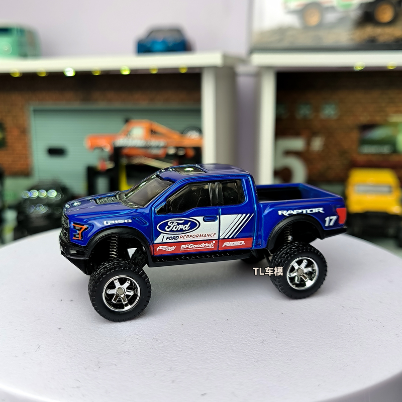 1:64 Hot Wheels Ford Raptor F150 Modified Shock Absorber Modified Off-Road Vehicle Rubber Tire Modified Car Model