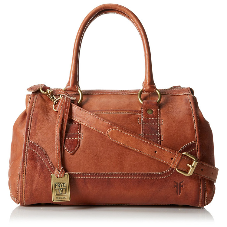 Authentic Frye Campus Speedy Light Coffee Women's Genuine Leather Retro Casual Crossbody Shoulder Bag