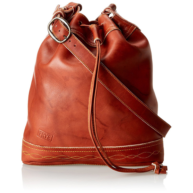 Authentic Frye Campus Bronze Women's Genuine Leather Retro Campus Style Drawstring Crossbody Bag Shoulder Bag Authentic Frye Campus Bronze Women's Genuine Leather Retro Campus Style Drawstring Crossbody Bag Shoulder Bag