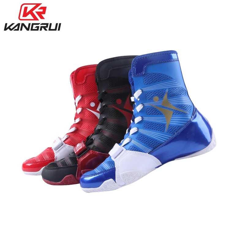 Kangrui boxing shoes men's and women's wrestling shoes wrestling shoes fighting shoes sanda shoes training shoes smashing shoes professional competition