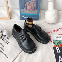 Round head small leather shoes female students Korean version of Joker retro British style Japanese jk2021 spring new soft sister ins