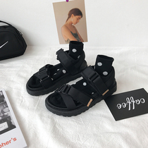 Daji Home 2021 Summer Korean Joker Harajuku ulzzang Sandals Female Student Flat ins Retro chic Tide