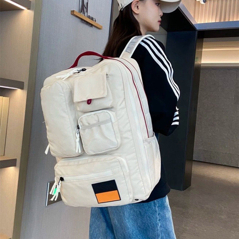 Large Capacity Air Cushion Student Backpack, Simple Versatile Laptop Bag, Casual Travel Sports Hiking Basketball Backpack - Thumbnail 6