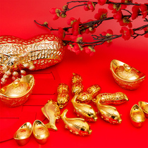 Wedding supplies dowry dowry bag hardware ten treasure Gold Thimble goldfish goldpeanut gold ingot auspicious celebration