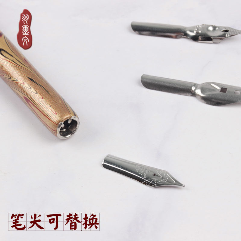 蘸水笔套装羽墨文直杆哥特体平尖花体圆体ES点尖新手英文书法练习，开启你的书法艺术之旅🌟-蘸水笔-淘宝百科网