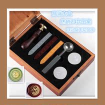 High-End Hot paint seal solid wood gift box European style retro envelope wax sealing business send friends friends best friends a variety of options