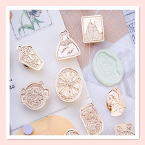 Alien relief fire paint seal mini literature series cute creative DIY hand account love letter seal wax seal head