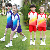 Childrens Games school uniforms Summer kindergarten short-sleeved garden uniforms for primary school students English style Chinese style class suit tide