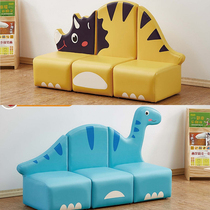 Premium Triceratops Brachiosaurus Combination Toddler Small Sofa Early Education Center Reading Rest Area Software Childrens Cartoon