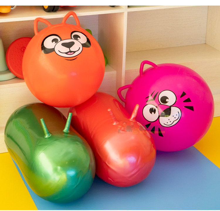 Детские игрушки для прыжков 宝宝跳跳羊角球感统训练跳跳球儿童弹力跳球瑜伽蹦蹦充气弹跳玩具