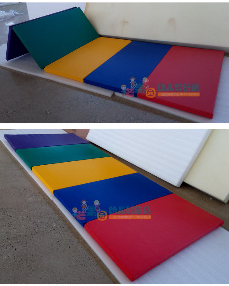 Развивающий коврик для ползания 儿童体能训练运动馆软体彩虹爬爬地垫四折垫五折叠婴儿拼接爬行垫 OTHER