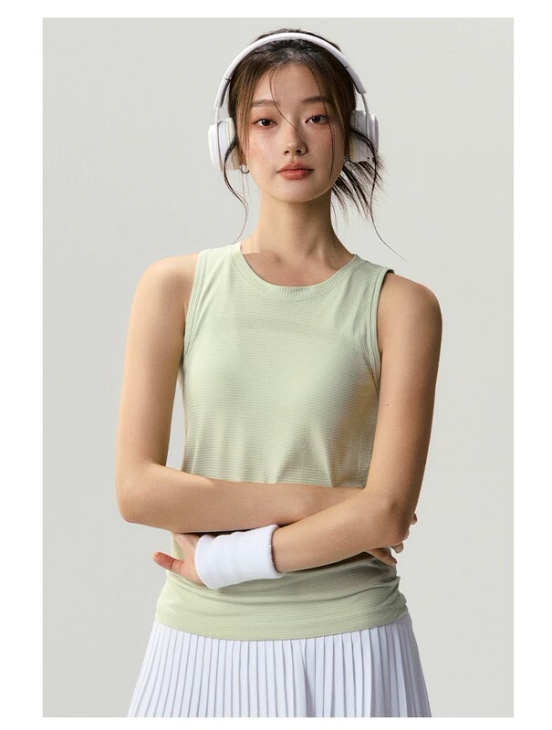 Lulu-Style Quick-Drying Yoga Vest, Elastic, Slimming, Running Training, Sleeveless Sports Fitness Top for Summer