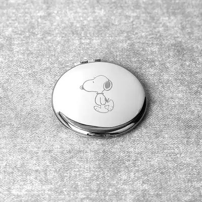 German makeup mirror female portable girl heart ins small mirror cosmetic mirror handheld folding mirror can not break double mirror