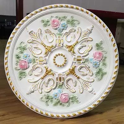 European-style lamp plate PU ceiling lamp pool decoration material ceiling modeling imitation gypsum line round carved lamp holder spot