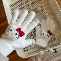 Перчатки с сенсорным экраном белые+KD