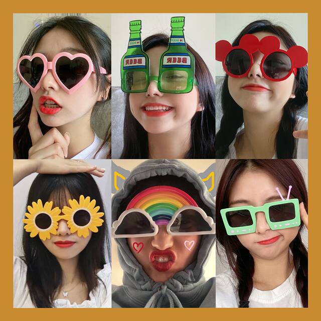 Picnic Daisy Funny Birthday Glasses Gift Toy Funny Selfie Party Sunglasses Sunglasses Spoof TikTok