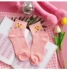 Nhật Bản dễ thương màu hồng cô gái thêu tim phim hoạt hình màu hồng da báo vớ cotton mùa thu và mùa đông vớ vớ vớ nữ hoang dã tất cao cổ Bít tất nữ