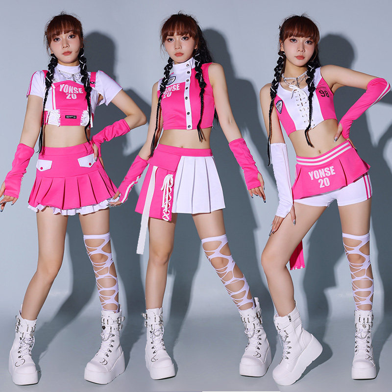 Cheerleader outfit - new adult performance costume, jazz dance outfit, sexy dancewear, kpop girl group stage outfit - Cheerleader outfit - new adult performance costume, jazz dance outfit, sexy dancewear, kpop girl group stage outfit -