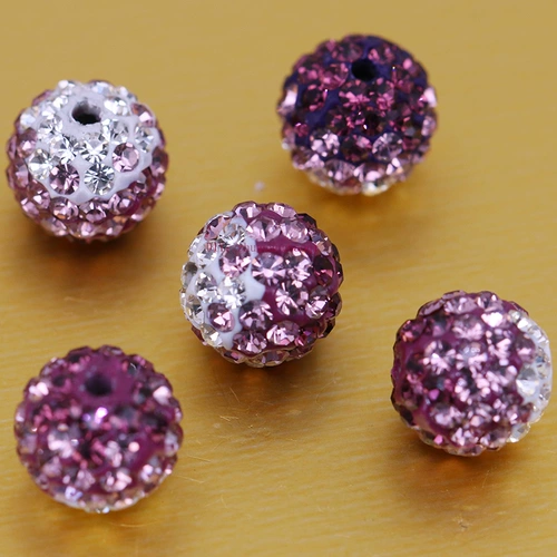 DIY Материал Ювелирные изделия Sanzhu Чешский цвет бурные шарики, шарики из хрустального бурового, круглый градиент пурпурная одиночная установка