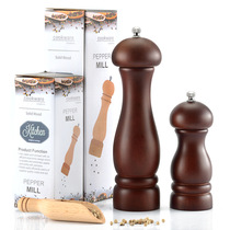 Freshly ground pepper grinder Household seasoning grinder Pepper grain powder bottle Wooden manual sea salt kitchen grinder pepper