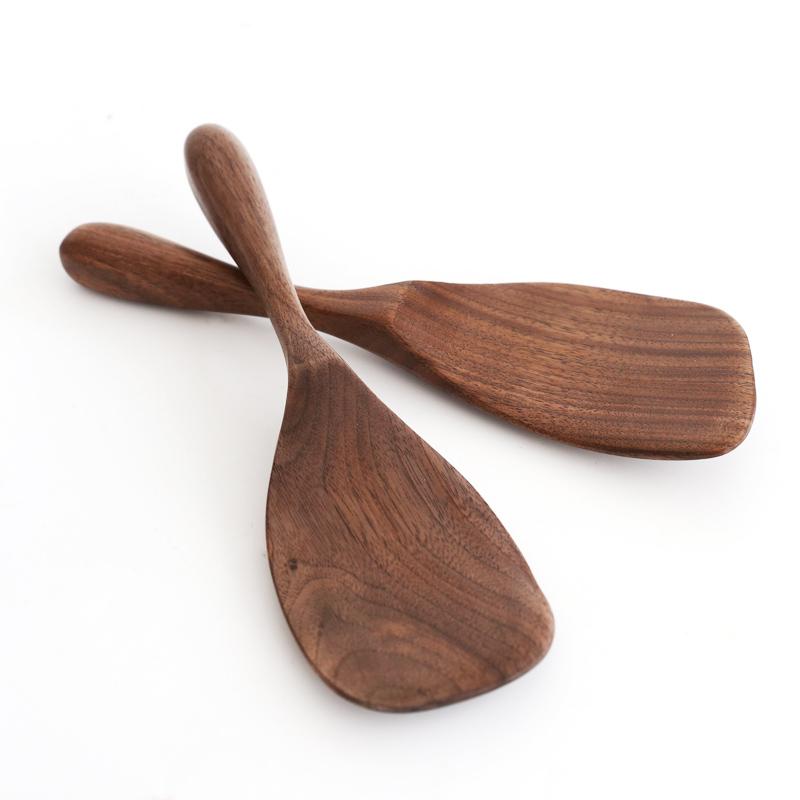 Black walnut rice spoon Solid wood rice cooker non-stick rice spoon rice spoon rice spatula rice spoon wooden rice scoop