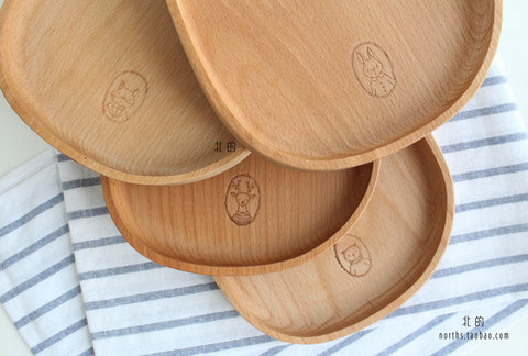 Gỗ nguyên khối gỗ sồi hình khối đá hình món ăn bằng gỗ đĩa gỗ đĩa trái cây sấy khô tấm trái cây tấm bánh snack khay trà gỗ đẹp