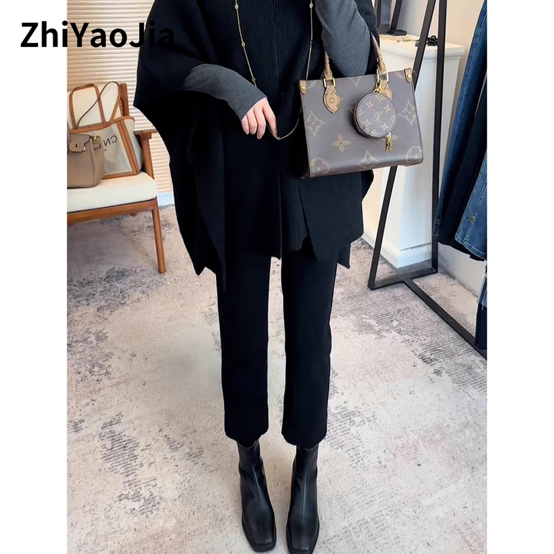 Black Straight-Leg Jeans for Women, Slim Fit, 2026 New Style, Loose Stretchy, Slimming, Petite Baguette Pants Black Straight-Leg Jeans for Women, Slim Fit, 2026 New Style, Loose Stretchy, Slimming, Petite Baguette Pants
