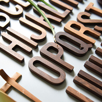 Black Walnut A - Z English alphabet minimally home furnishings wall DIY original design decoration of Nordic INS wind