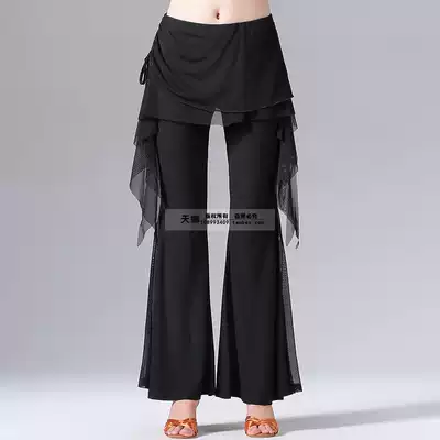 Women's Culottes Square dance Latin dance pants Modern dance Sailor dance pants Slow four mid-waist practice pants micro flared pants