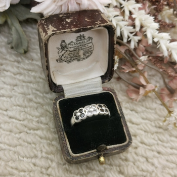Vintage medieval european return 925 silver four-leaf clover ring no. 21