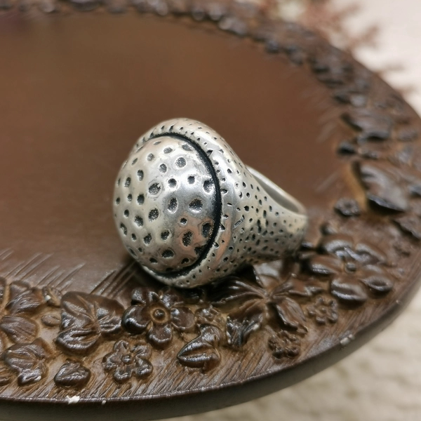 Vintage Middle Ages European Return 925 Silver Hollow Silver Ring No. 15