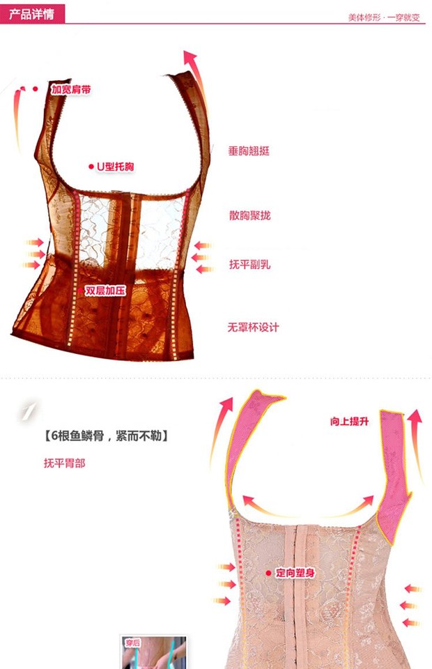 Tingmei corset bụng bộ sưu tập chính hãng sữa mẹ ngực sửa lưng gù sau sinh cơ thể định hình vest đơn mảnh quần lót su đúc