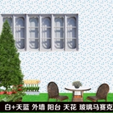 Baijiatian Blue Смешанная стеклянная мозаика Внешняя стена мозаика мозаика Tianshuan