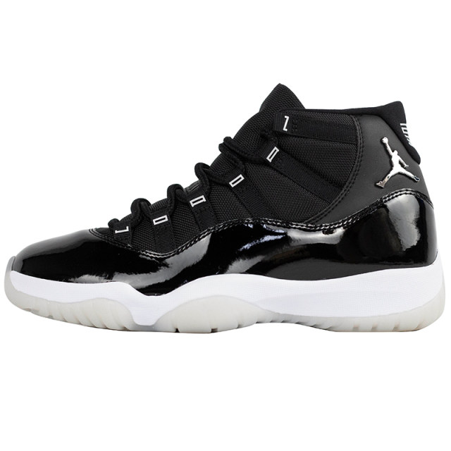 Compass AIRJORDAN11AJ11 high-top ສີດໍາແລະສີຂາວເກີບບ້ວງຜູ້ຊາຍສູງ 378038-100